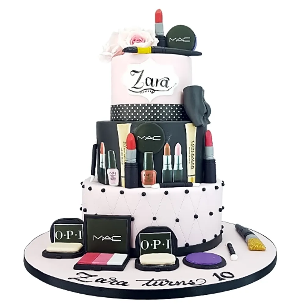 3 Tier Glam Chic MakeUp Cake
