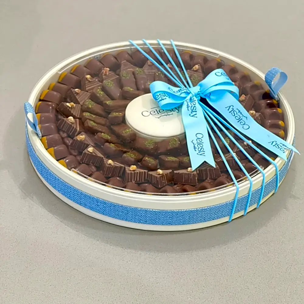 Big Bu round open box Color- blue