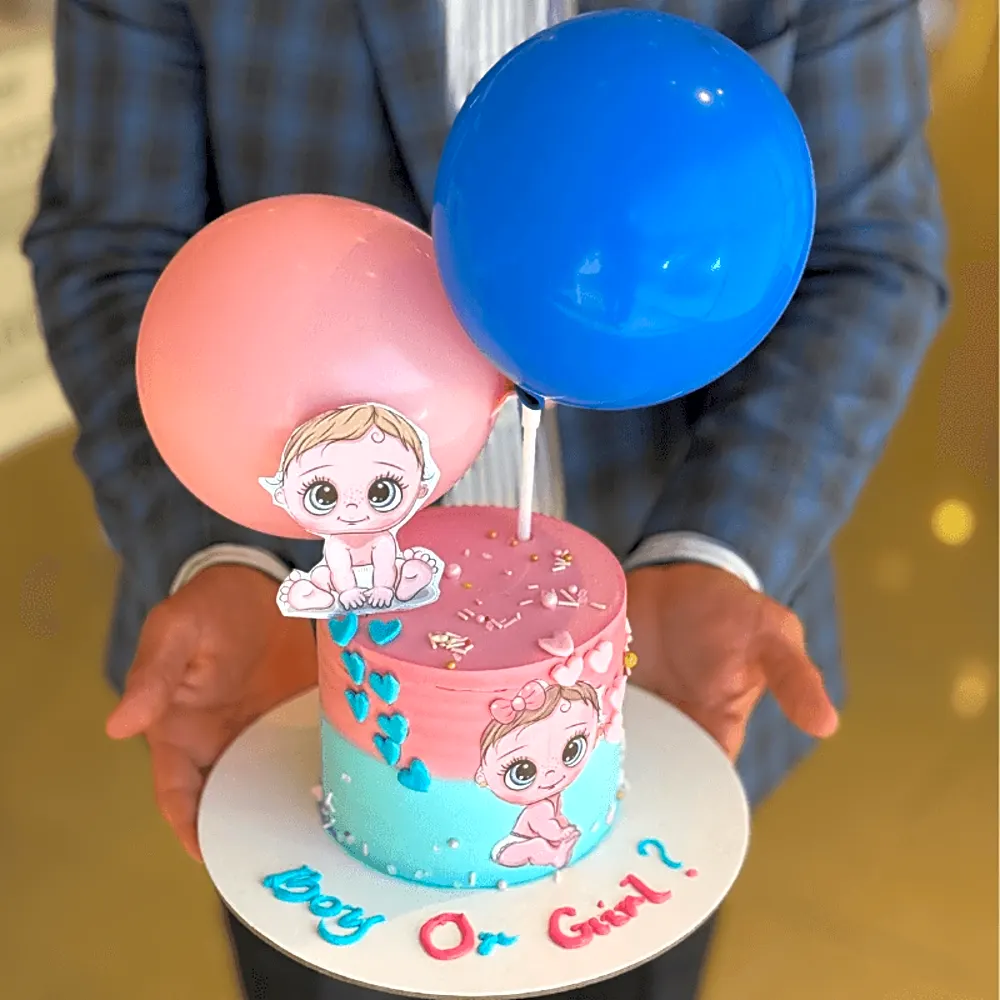 Boy or Girl Balloon Cake