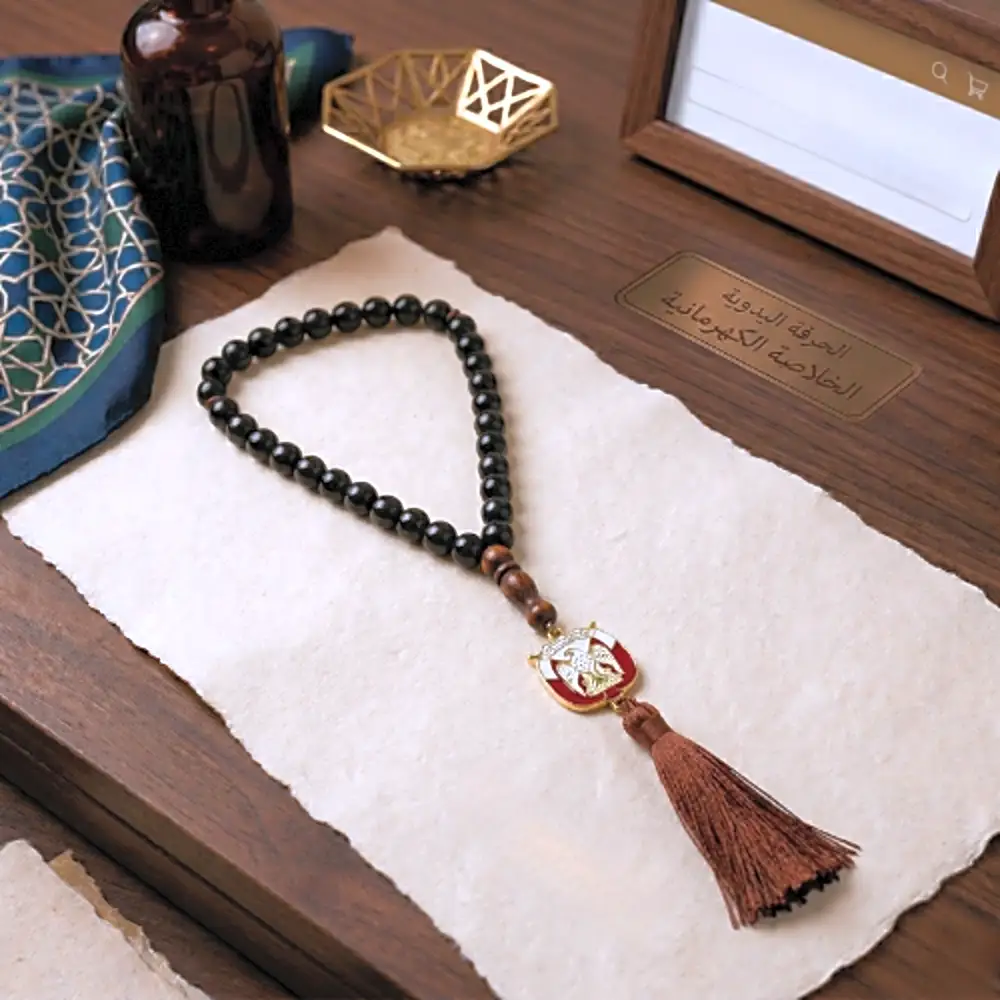 Rosary made of colored gemstones