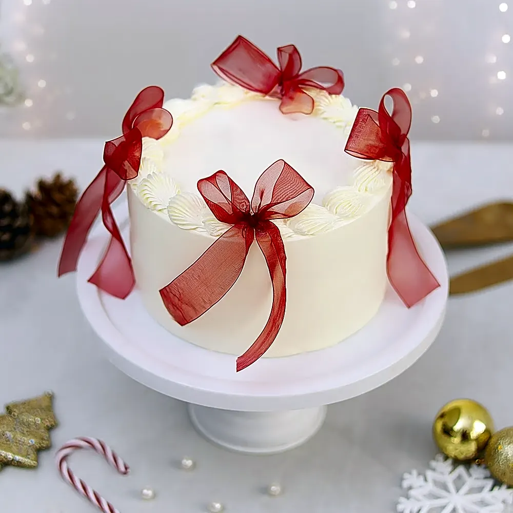 Velvet Ribbon Festive Cake (500 Gm)