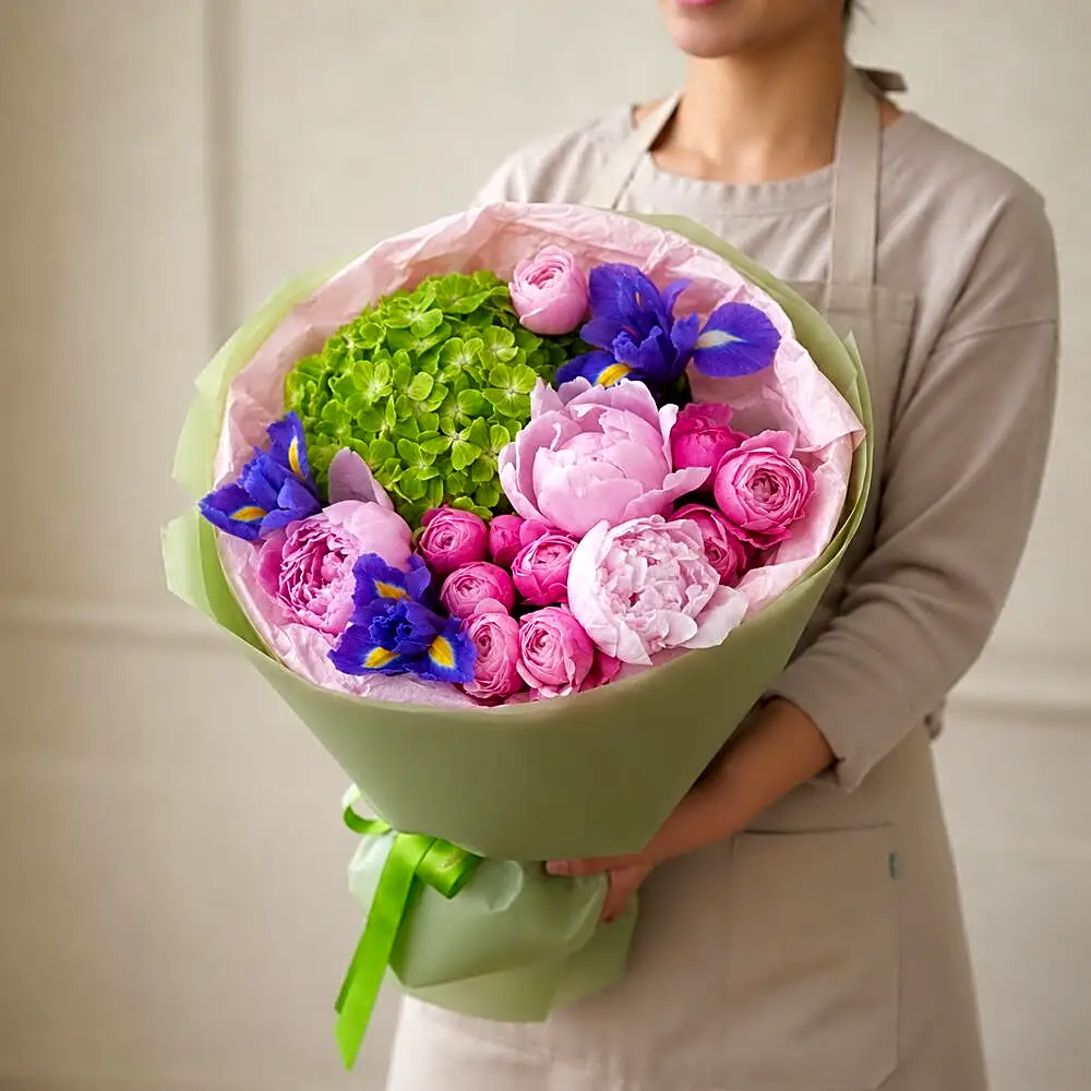 Hydrangea And Peony Classic Bouquet