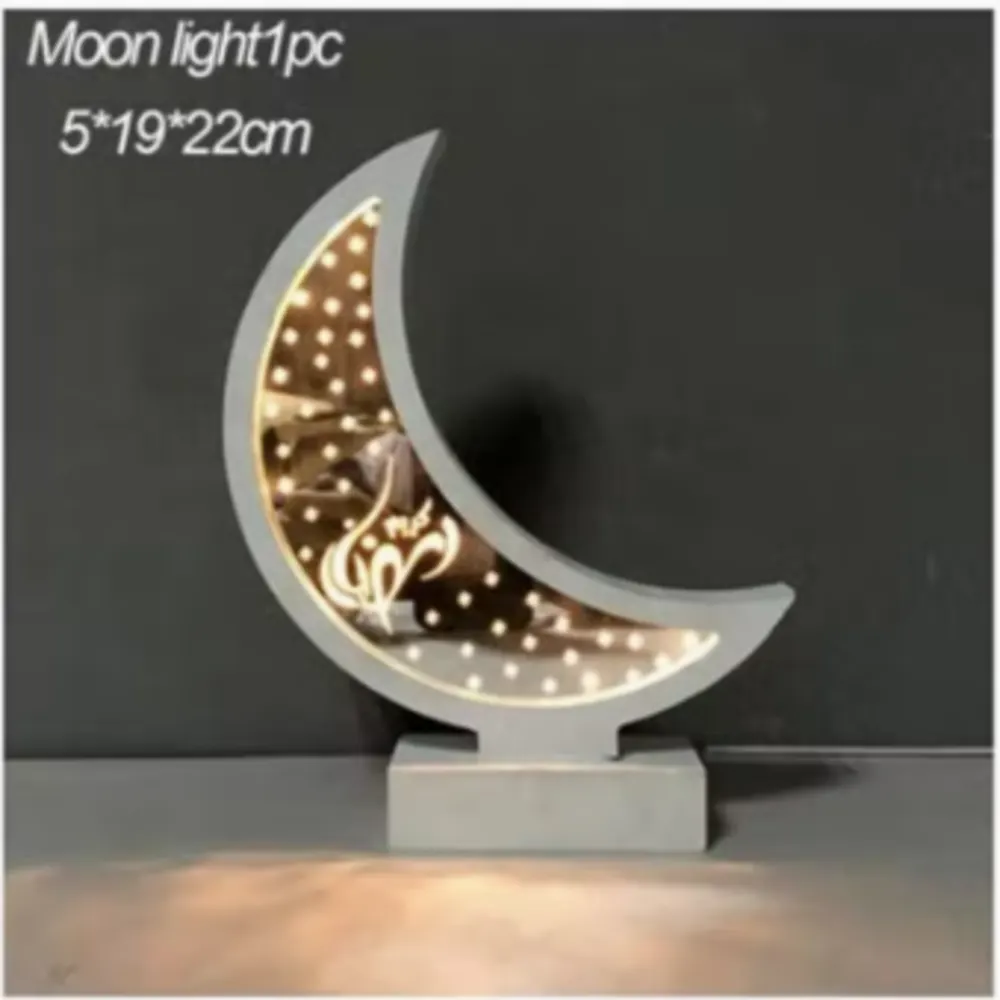 Happy Eid Mubarak LED Lights Ramadan Decoration for Home Eid Mubarak Gift Islamic Muslim Party Decor Supplies