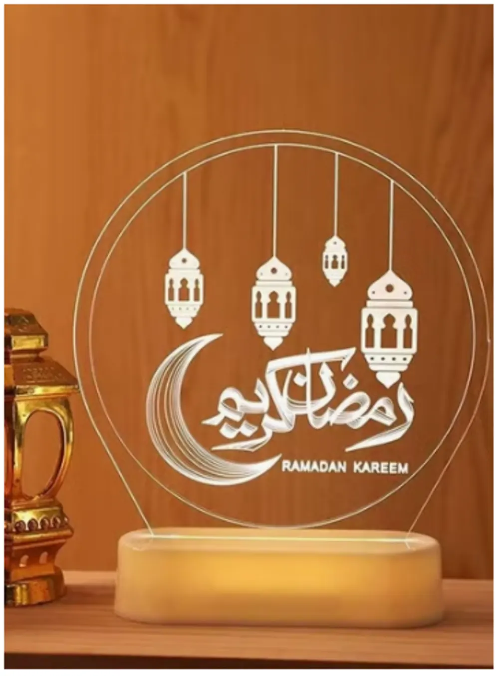 3D Ramadan Kareem Moon Star Moon Lamp Night Light Window Sucker Light Ramadan Decoration For Home Party Decor Ramdan Kareem k Night Light