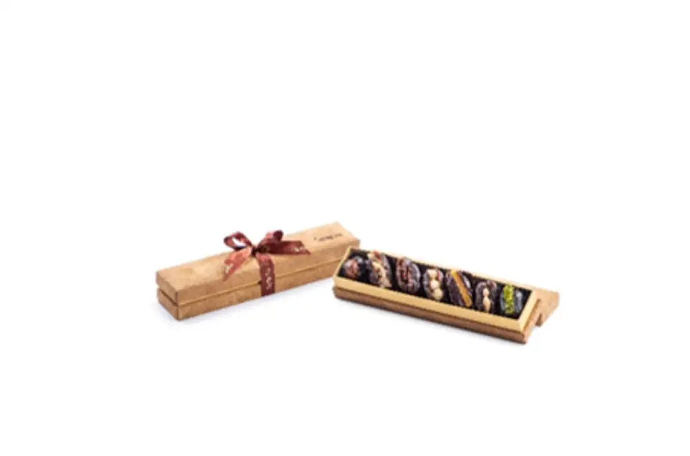 SMALL RECTANGLE CAMEL LEATHER BOX