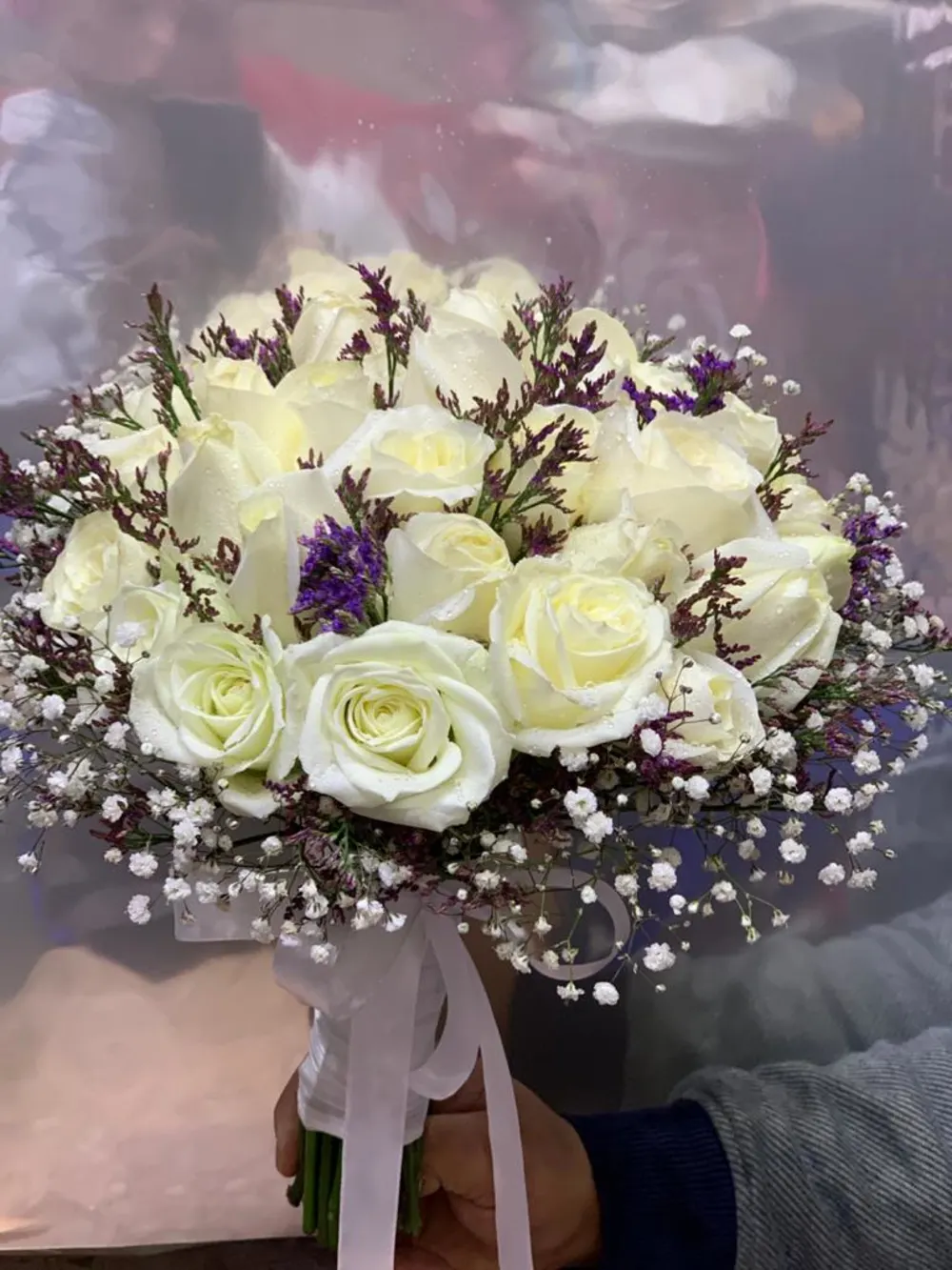 bridal bouquet of white flower