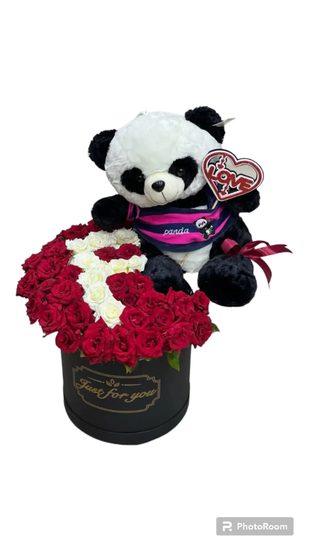 Flowers box with panda