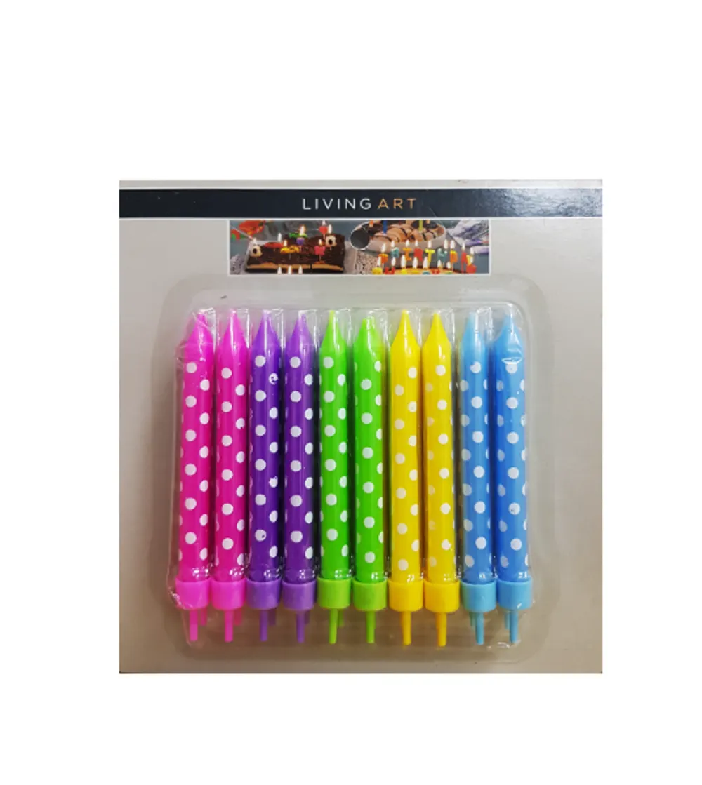 Colored birthday candles 3.