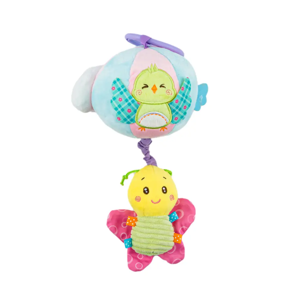Little Angel Baby Rattle Soft Toy Bee Clip-On Plush Stuffed Hanging Toy36