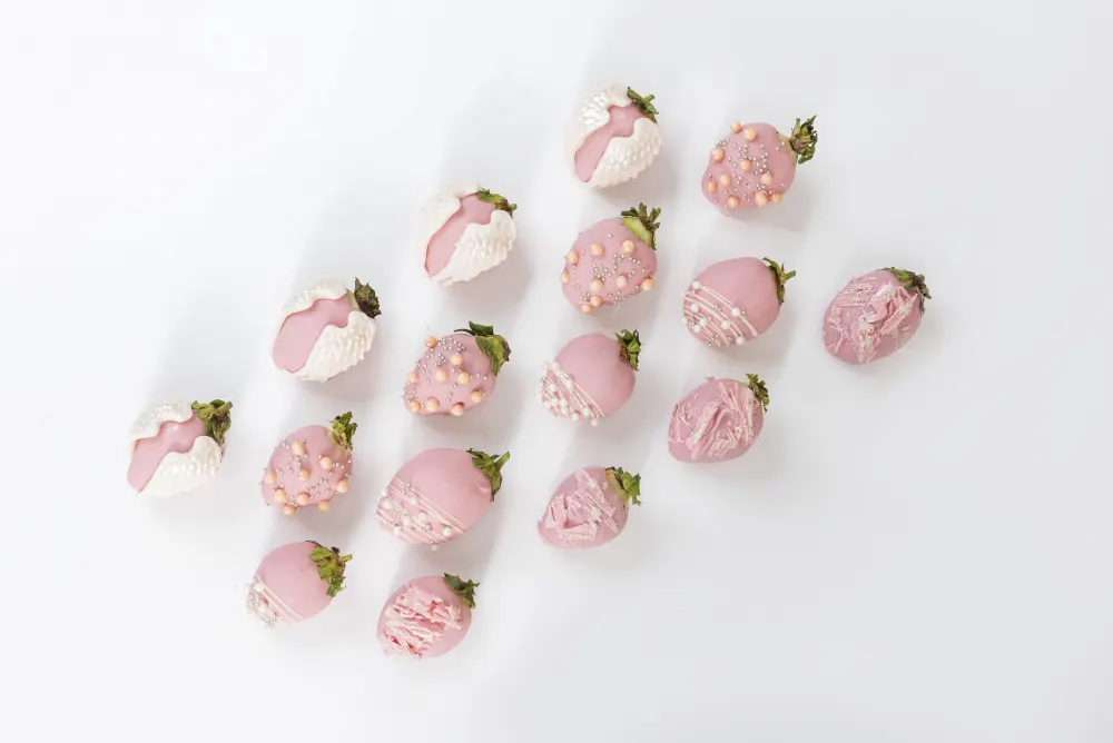 Ruby Chocolate Strawberries with Wings by NJD