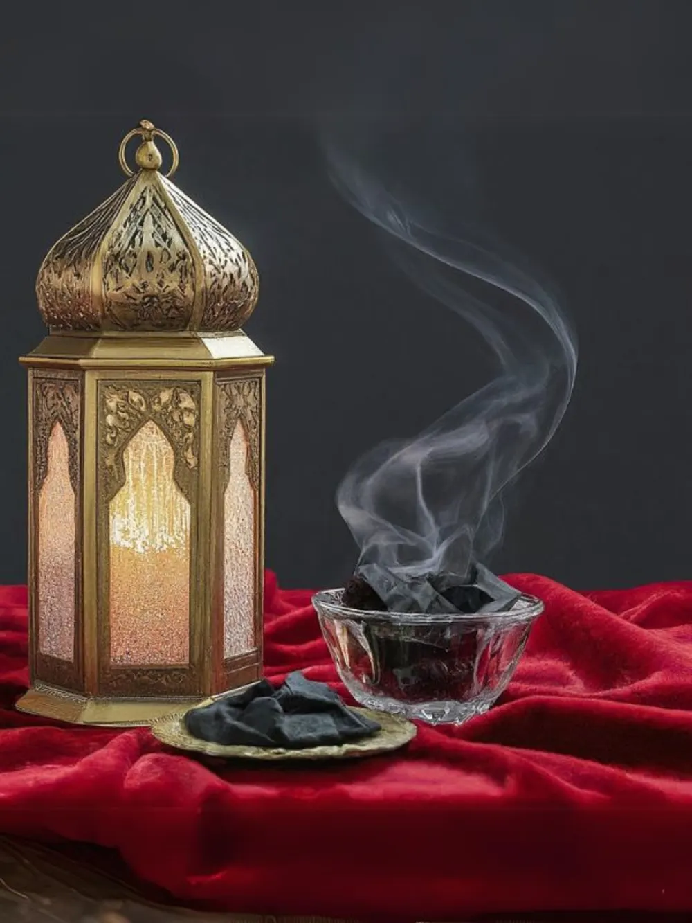 Metal Ramadan lantern & Laboratory & incense