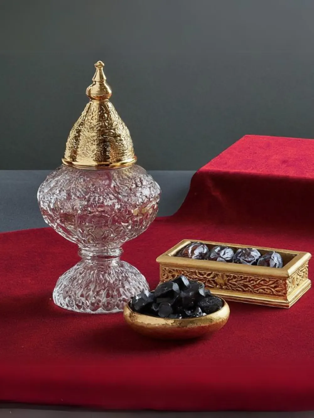 Gold Small Rectangle-7 pieces of Dates+Laboratory & incense