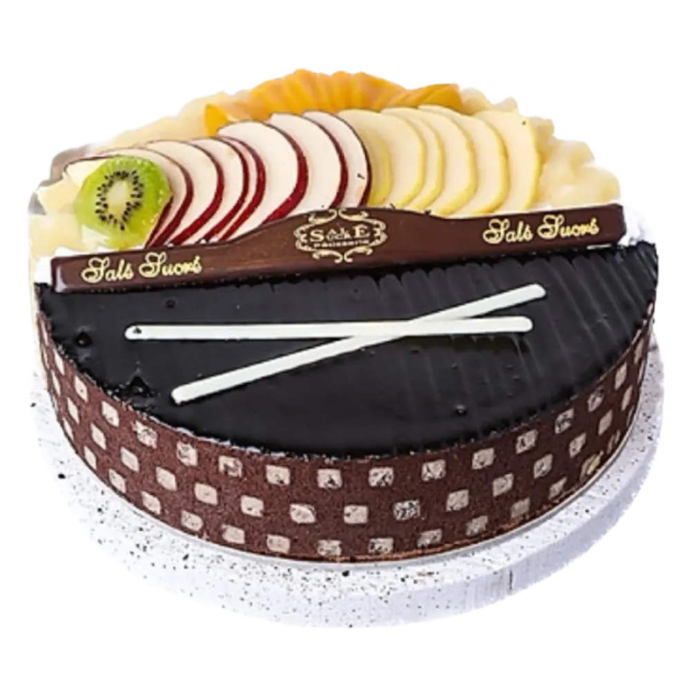 half cream half chocolate cake