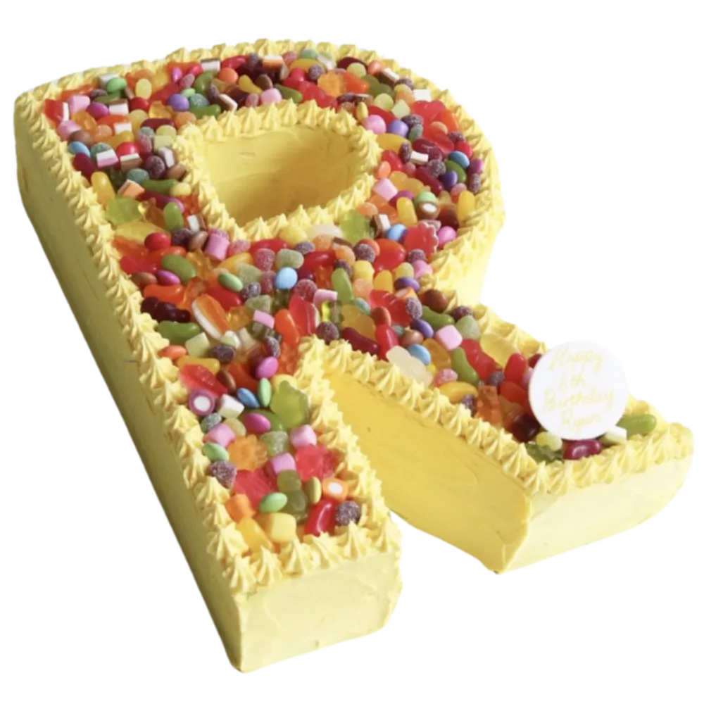 Letter R Shaped Cake