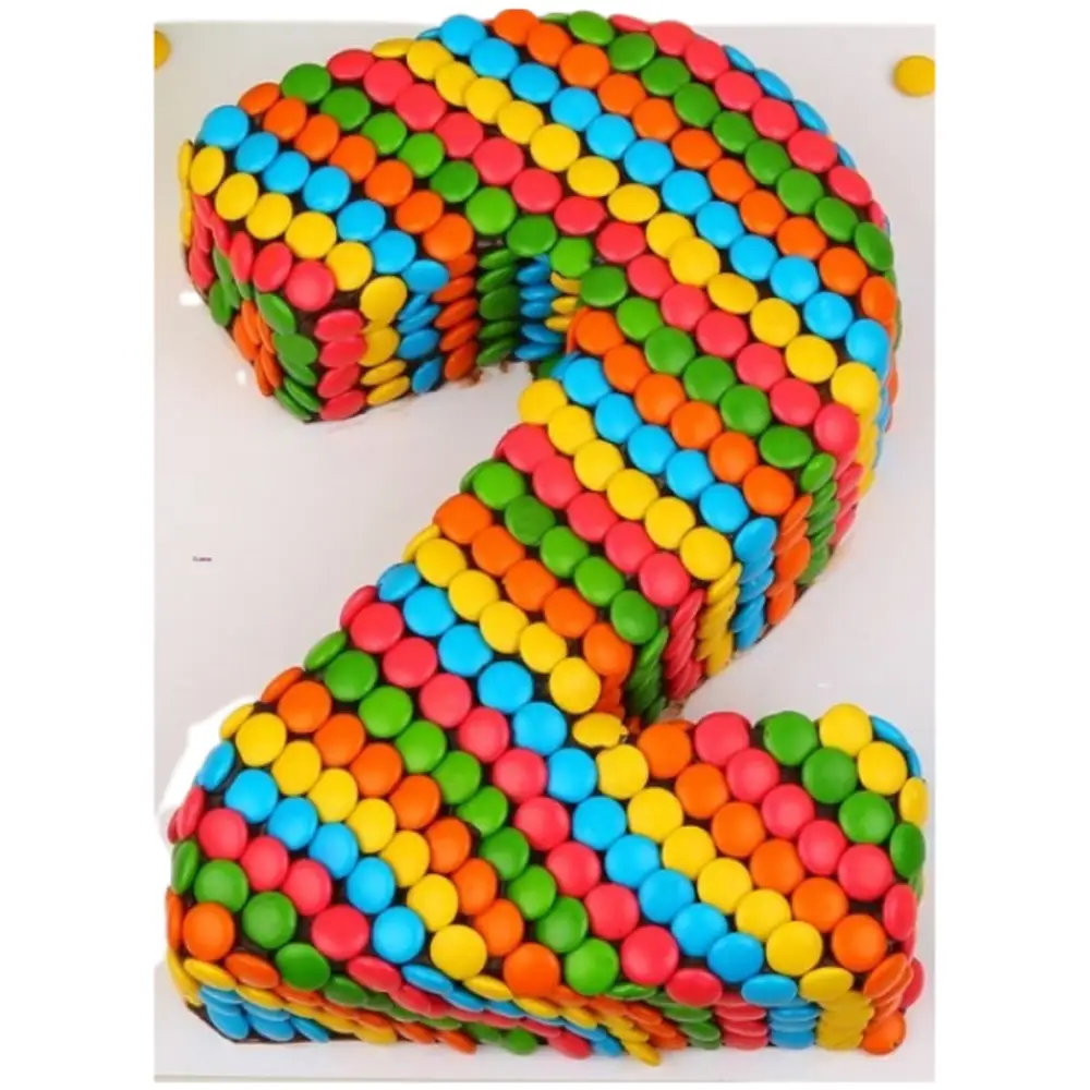 Number 2 Shaped Cake