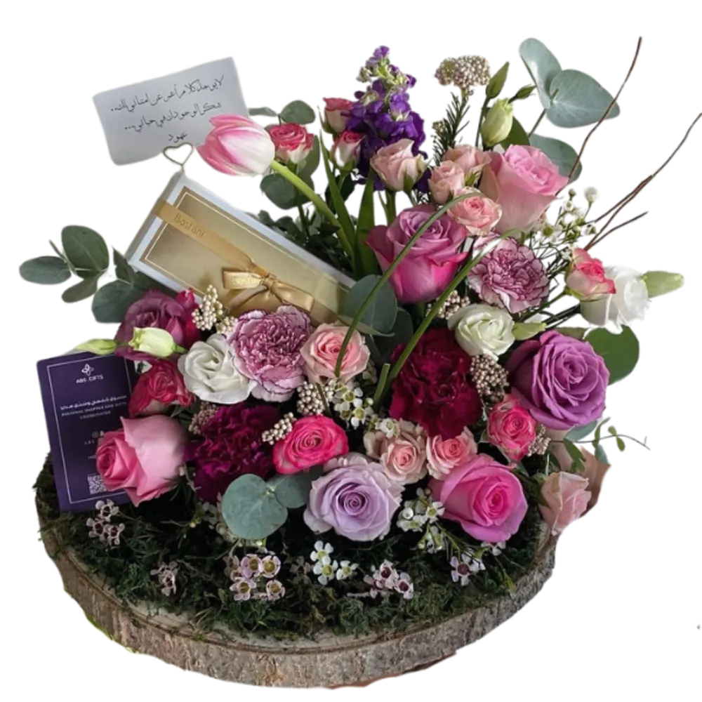 Bouquet of roses with chocolate1