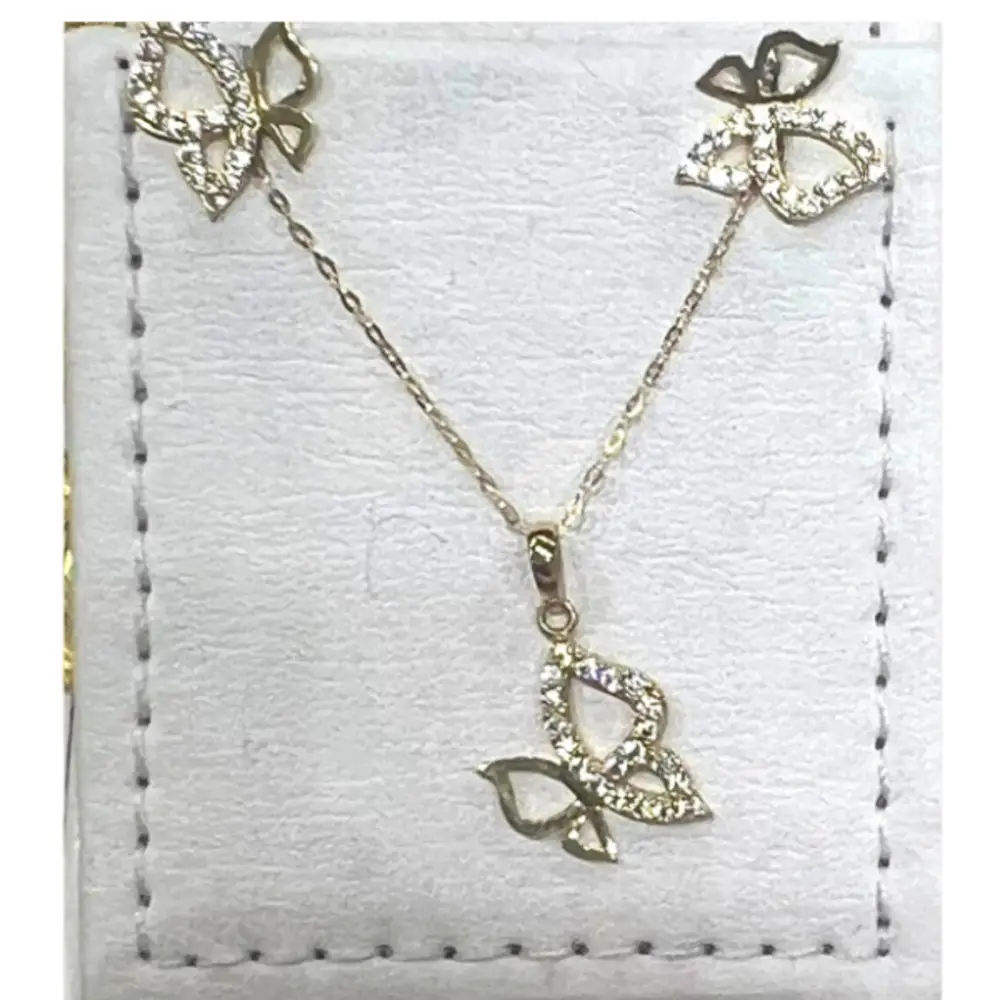 Necklace with a pendant in the shape of a butterfly