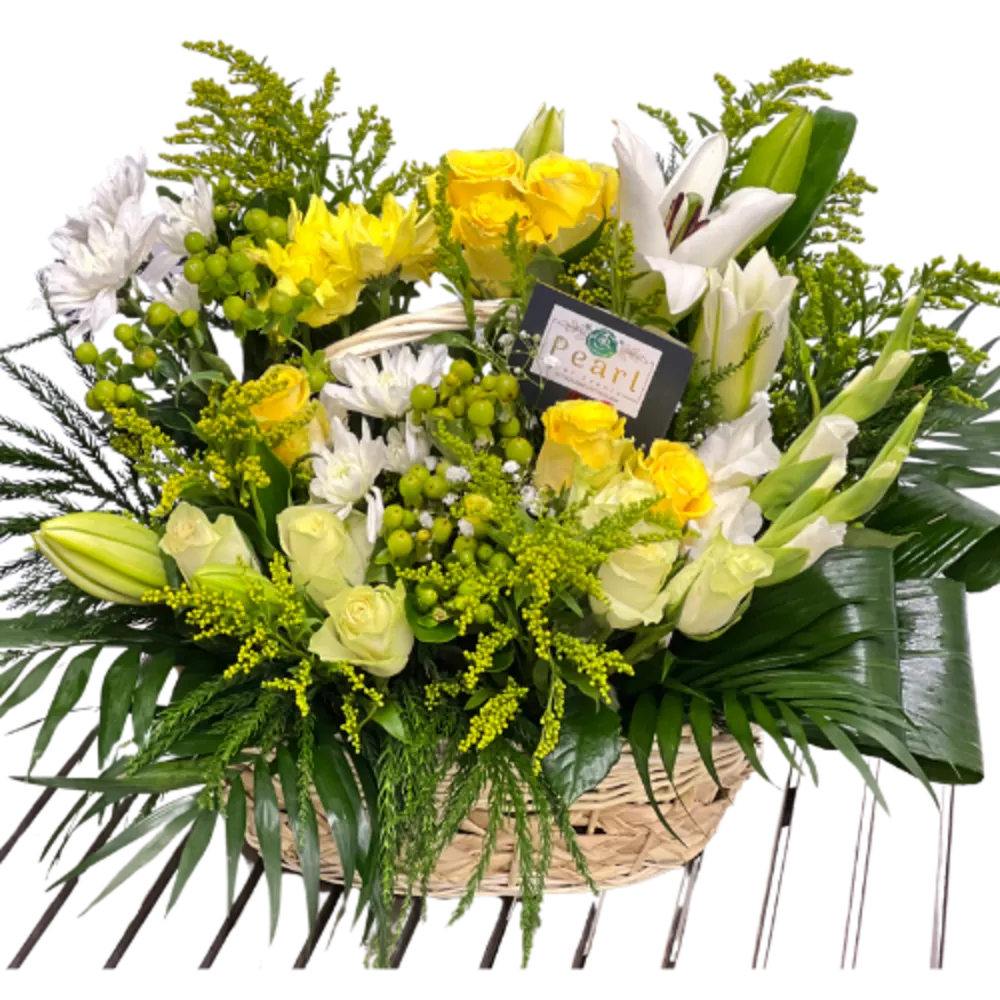 White and Yellow Vase