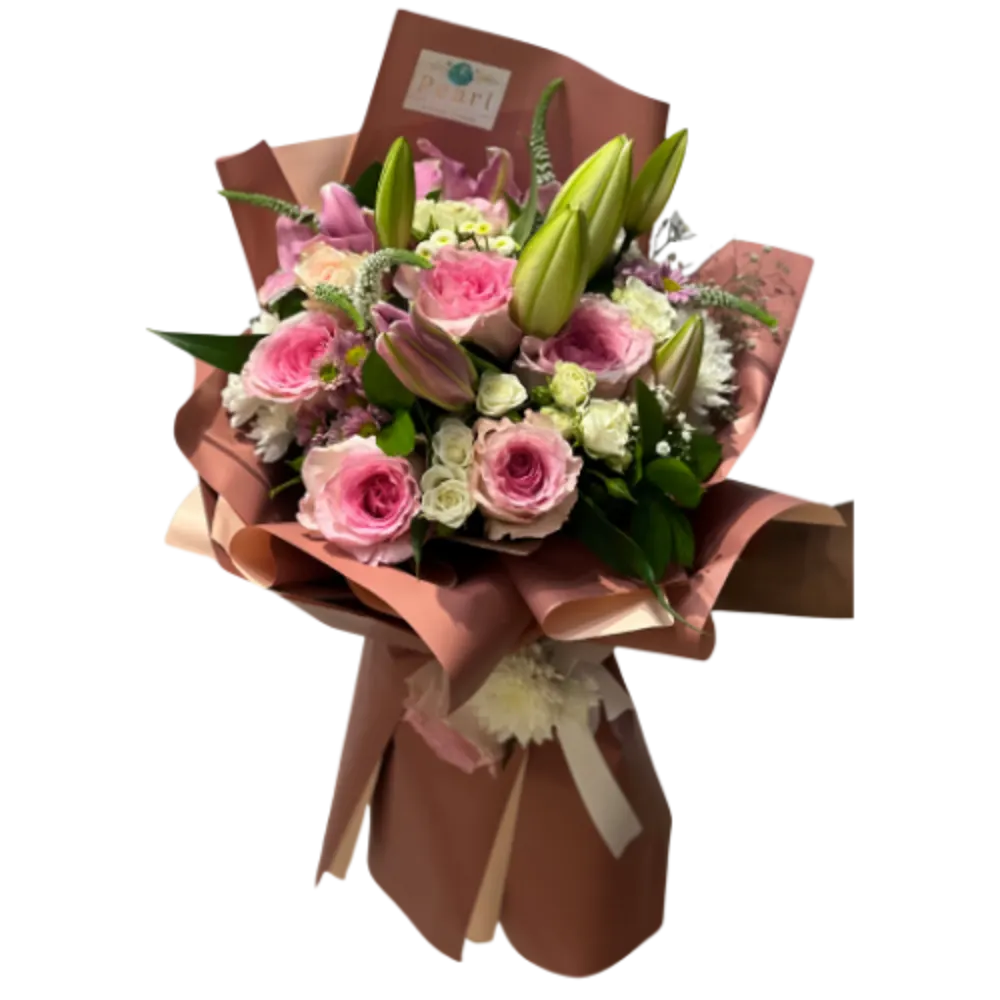 Pink flowers bouquet