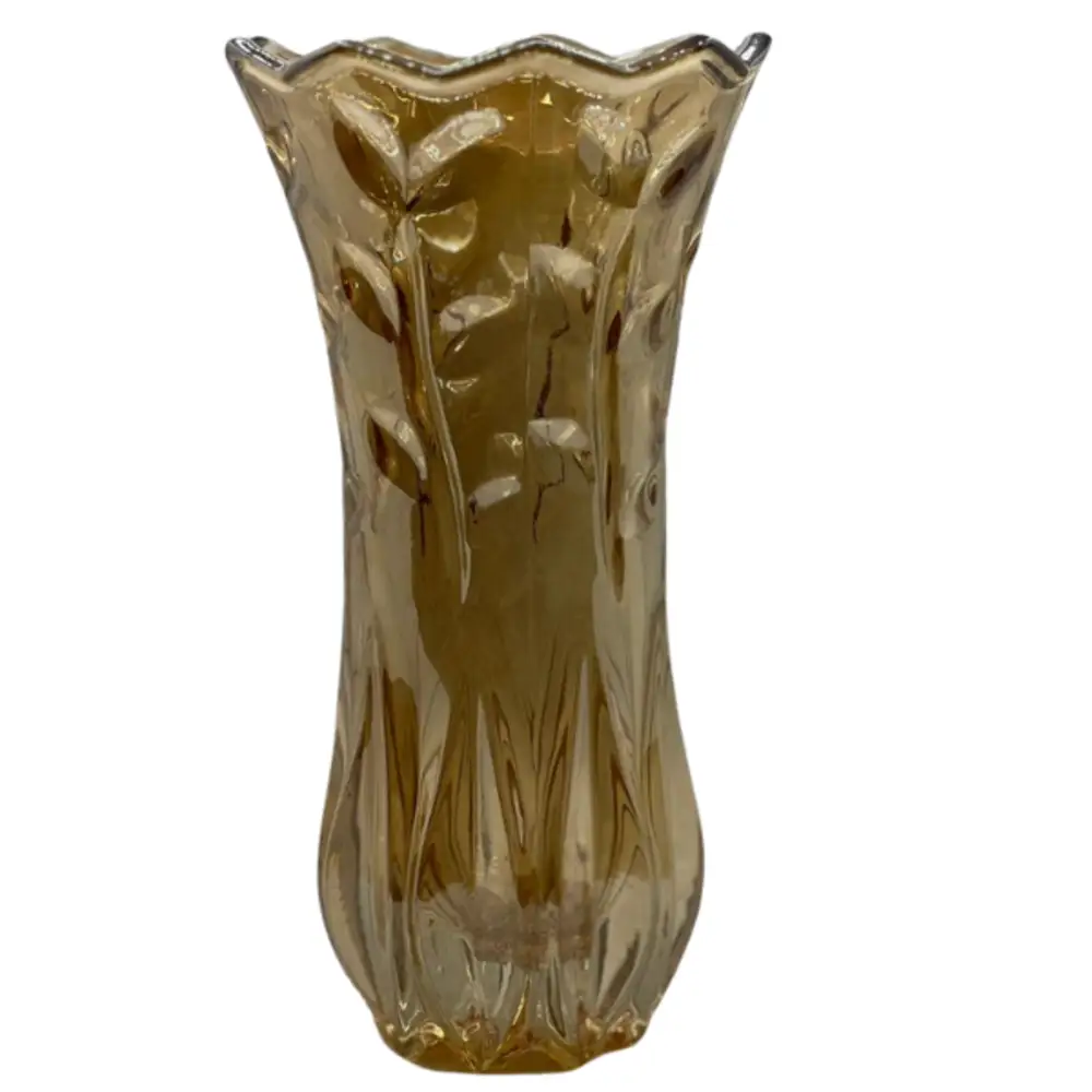 Golden glass vase
