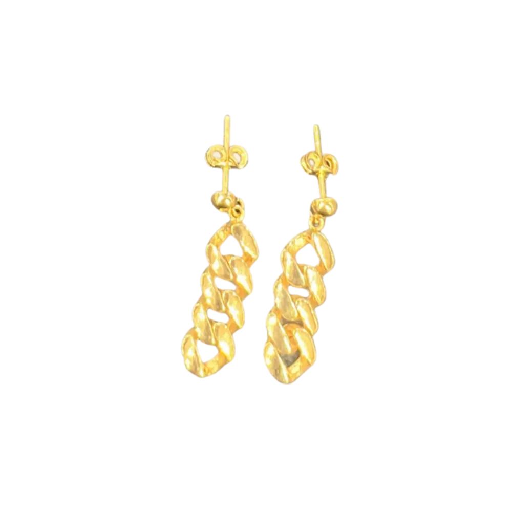 Women's gold earrings