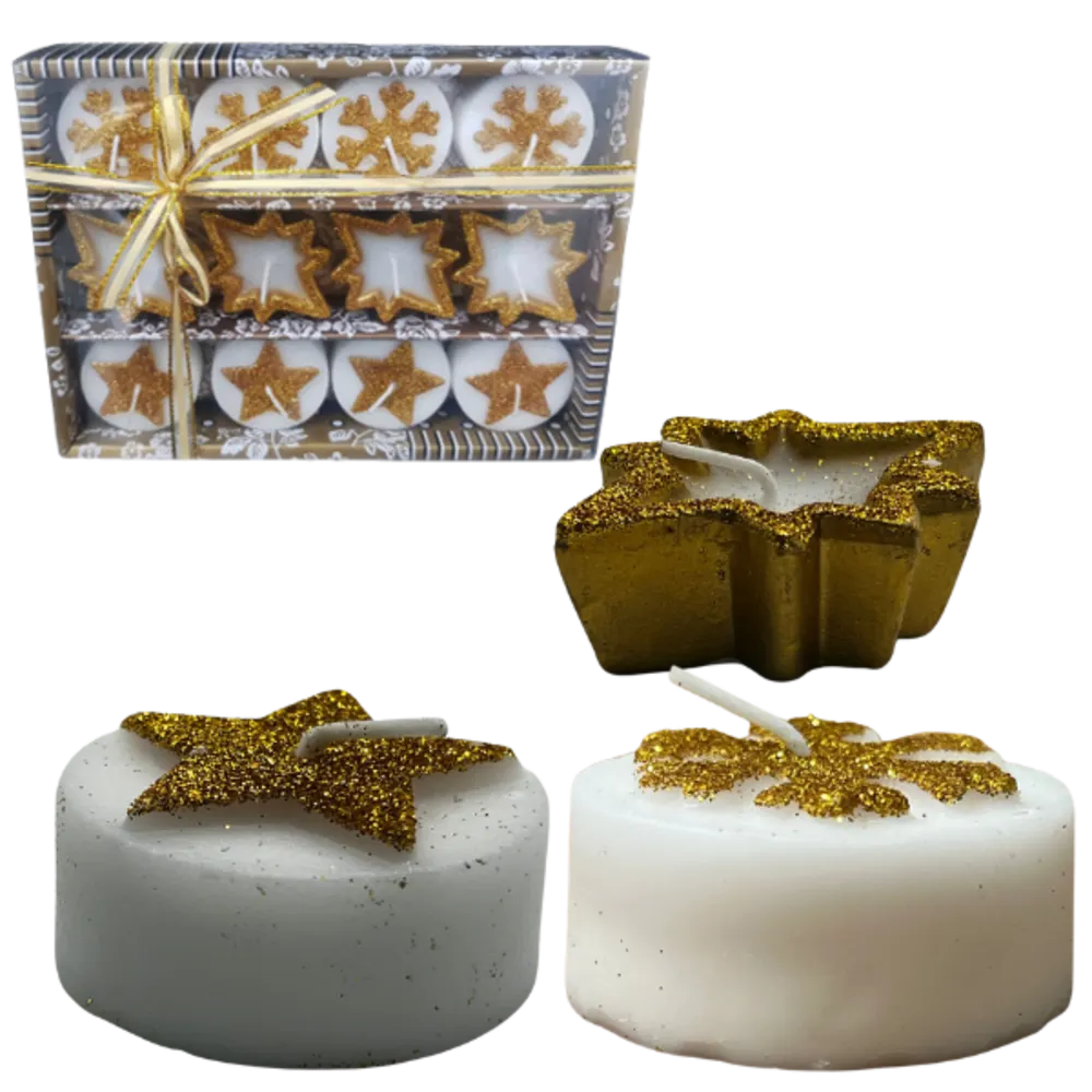 Tea Light Scented Candle gold color