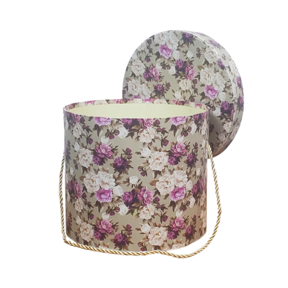 Rounded Flowerd Cartboard box