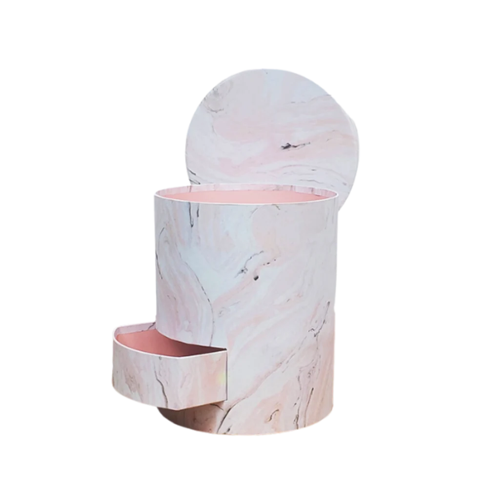 Rounded pink box - With a Drawer