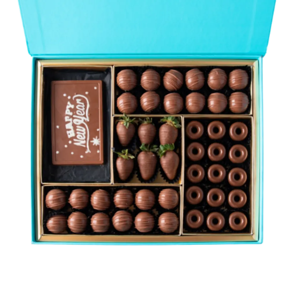 Chocolates and Strawberries New Year Greetings by NJD