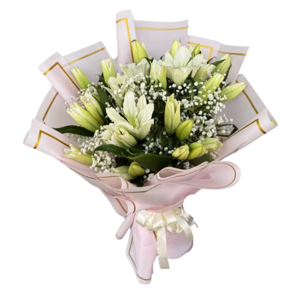 LUXURIOUS SNOW-WHITE BOUQUET