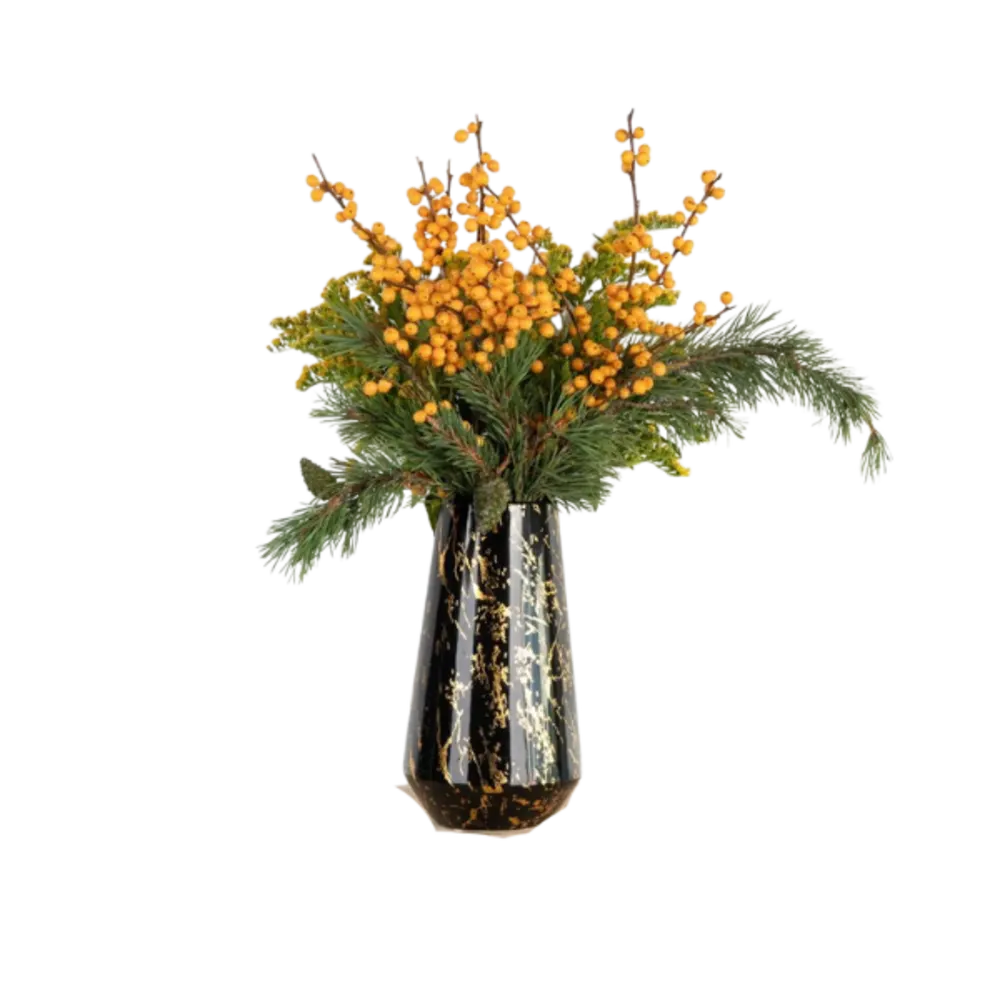 Candlelit Christmas Vase