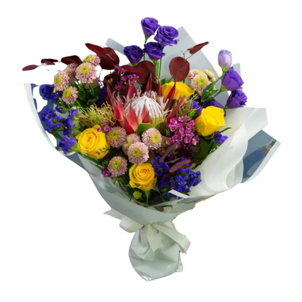 Texas bluebells & Rose Bouquet