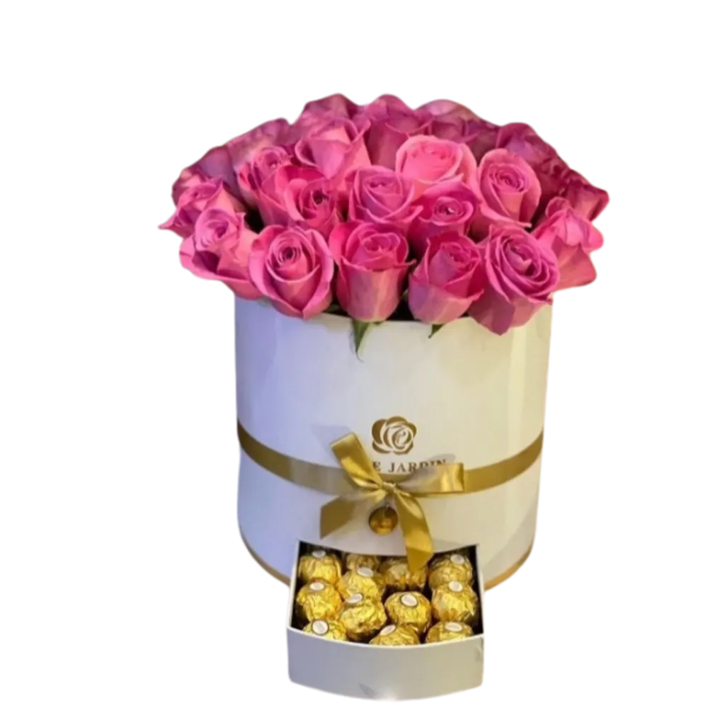 Roshe box 30 roses, color optional