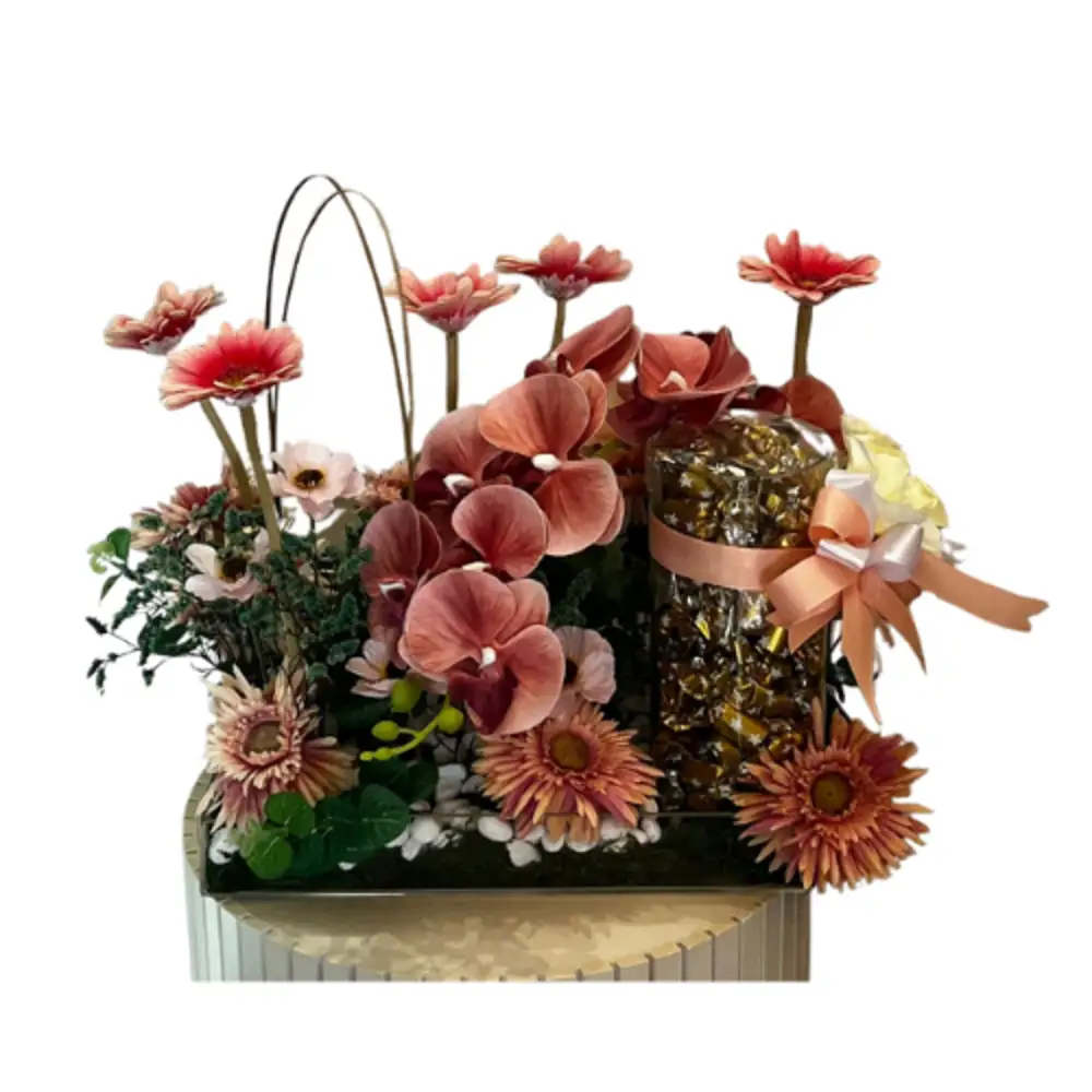 a wonderful homecoming chocolatewith flowers