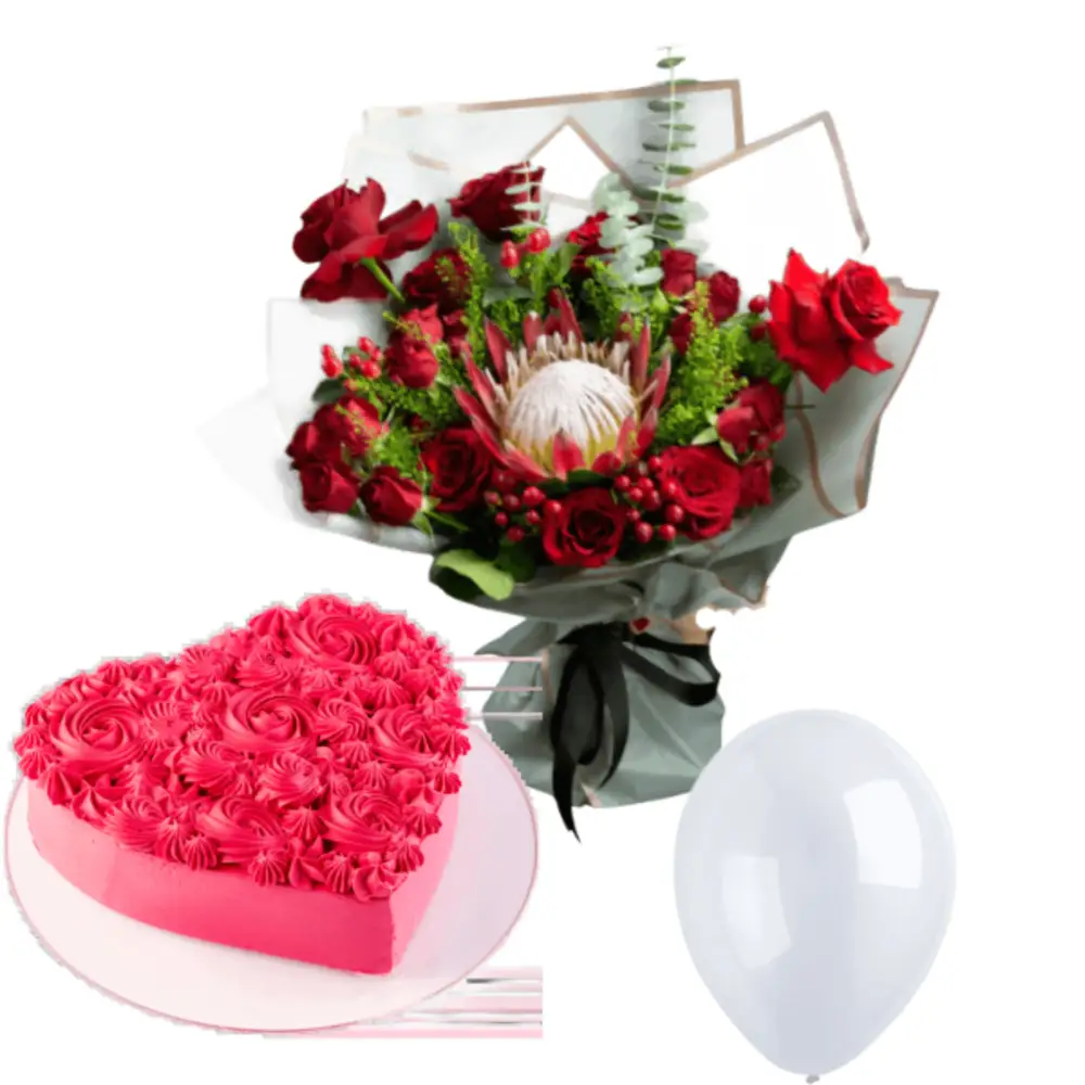 Birthday cake & flowers gift 4