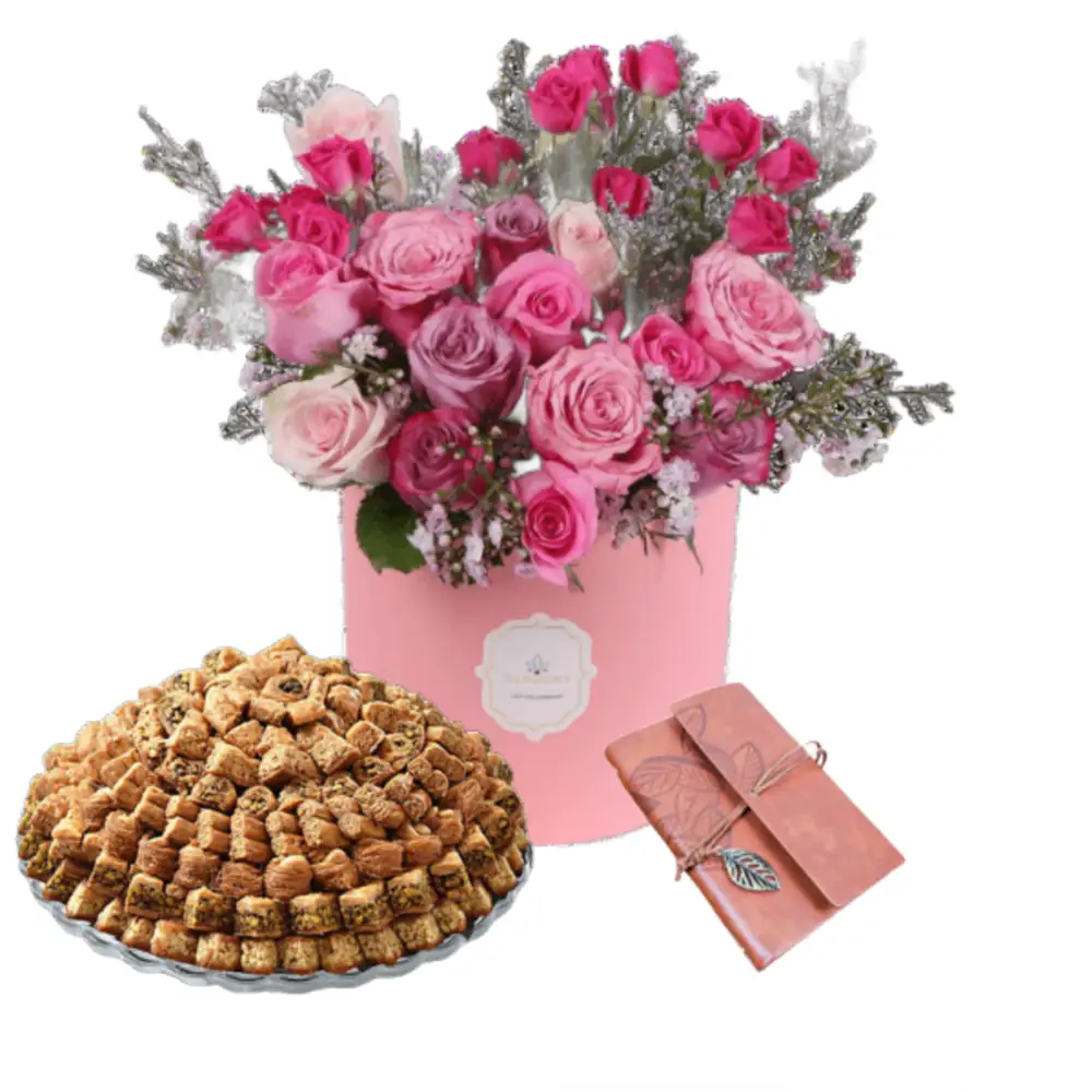 Corporate Gifts flower with arabic sweets 11