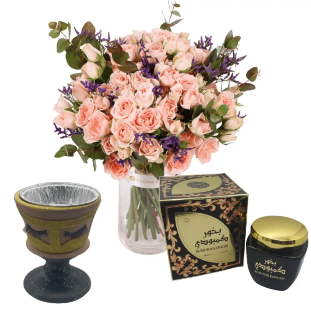 Corporate Gifts mubkhara with bokhoor and flowers 19