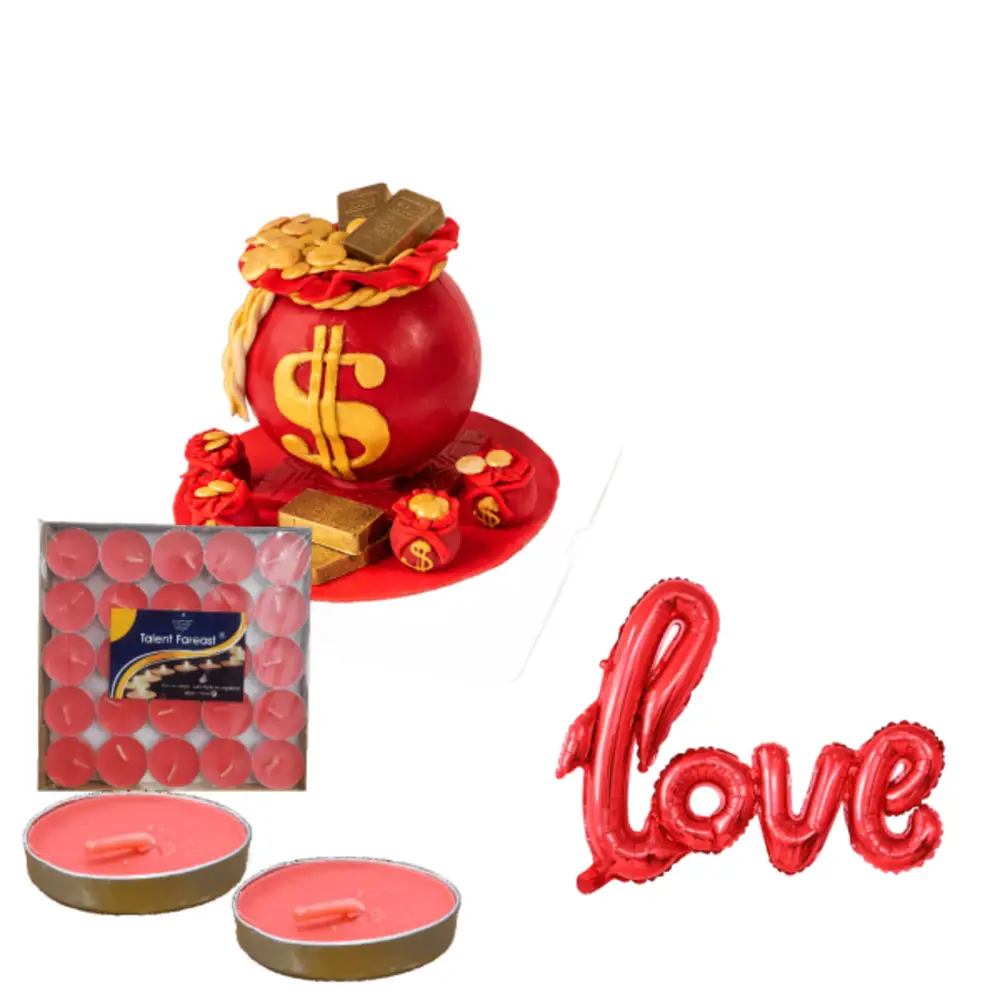 Anniversary Gifts chocolate with candle and ballon 17