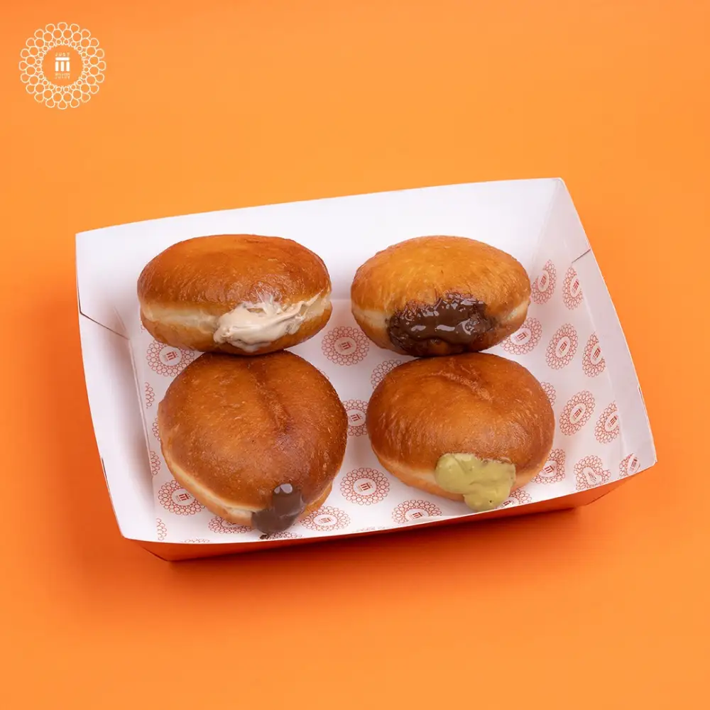 Donut box with different flavors