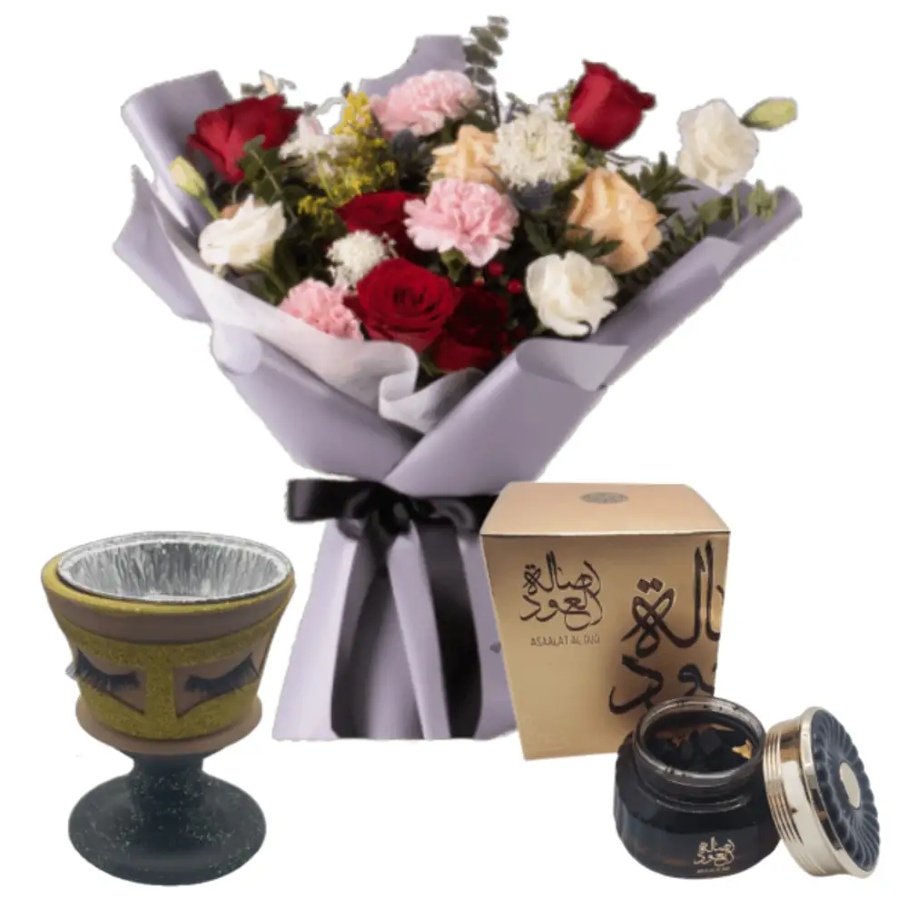 gifts for women mubkhara with flowers 2