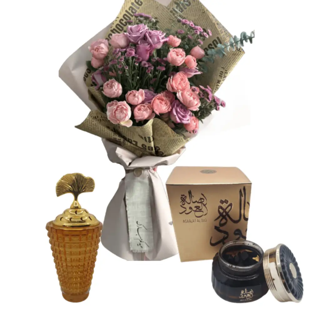 gifts for women mubkhara with flowers 35