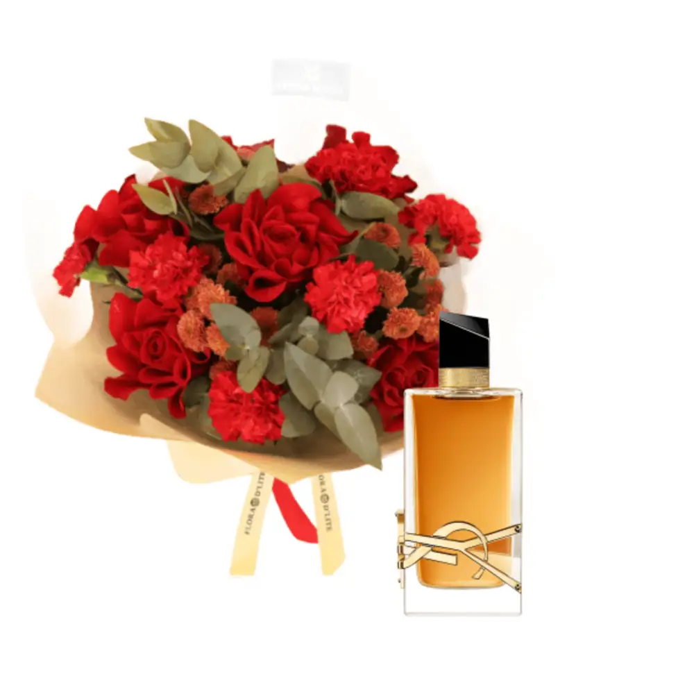 Special bouquet and perfume only for her 4