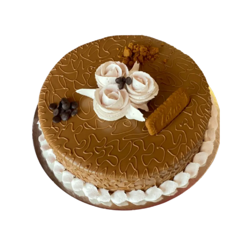 Cake with lotus and cream