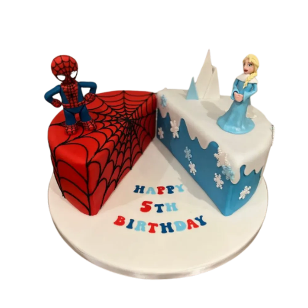 Elsa cakes with Spider-Man