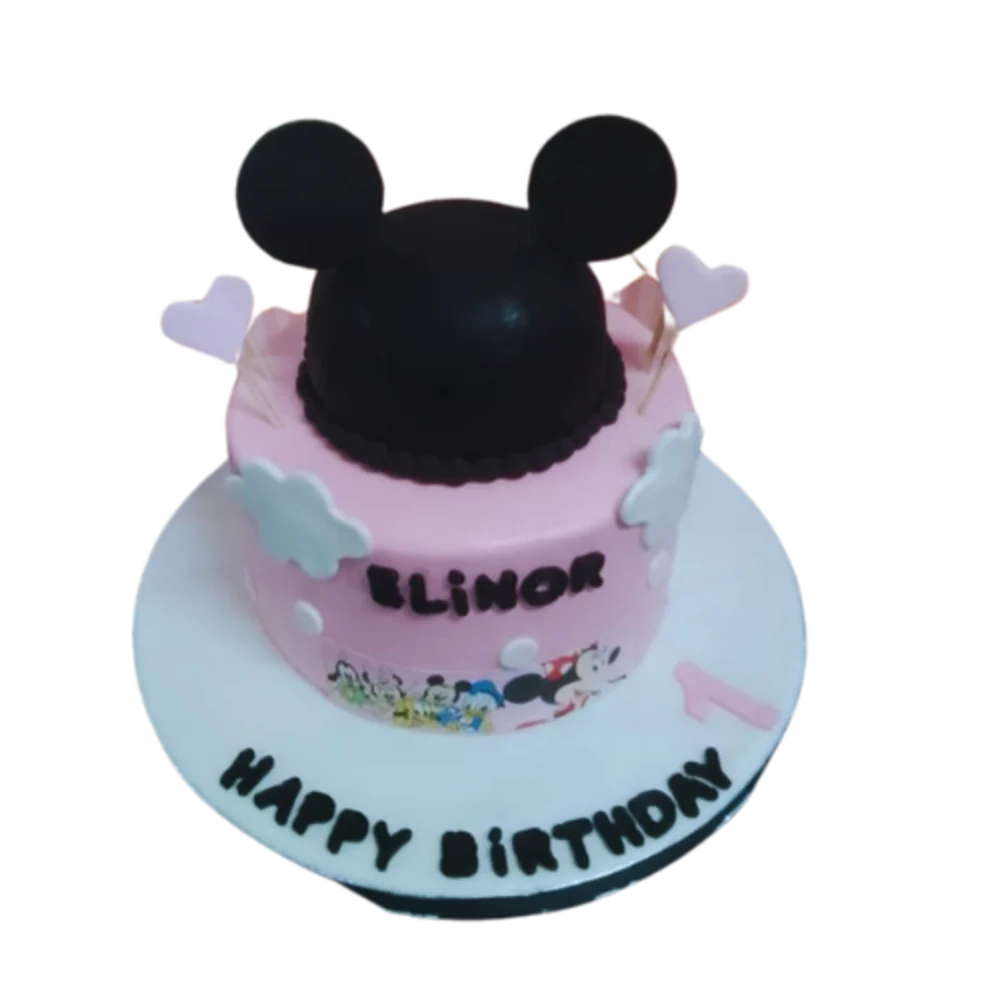 Black Mickey Mouse cake