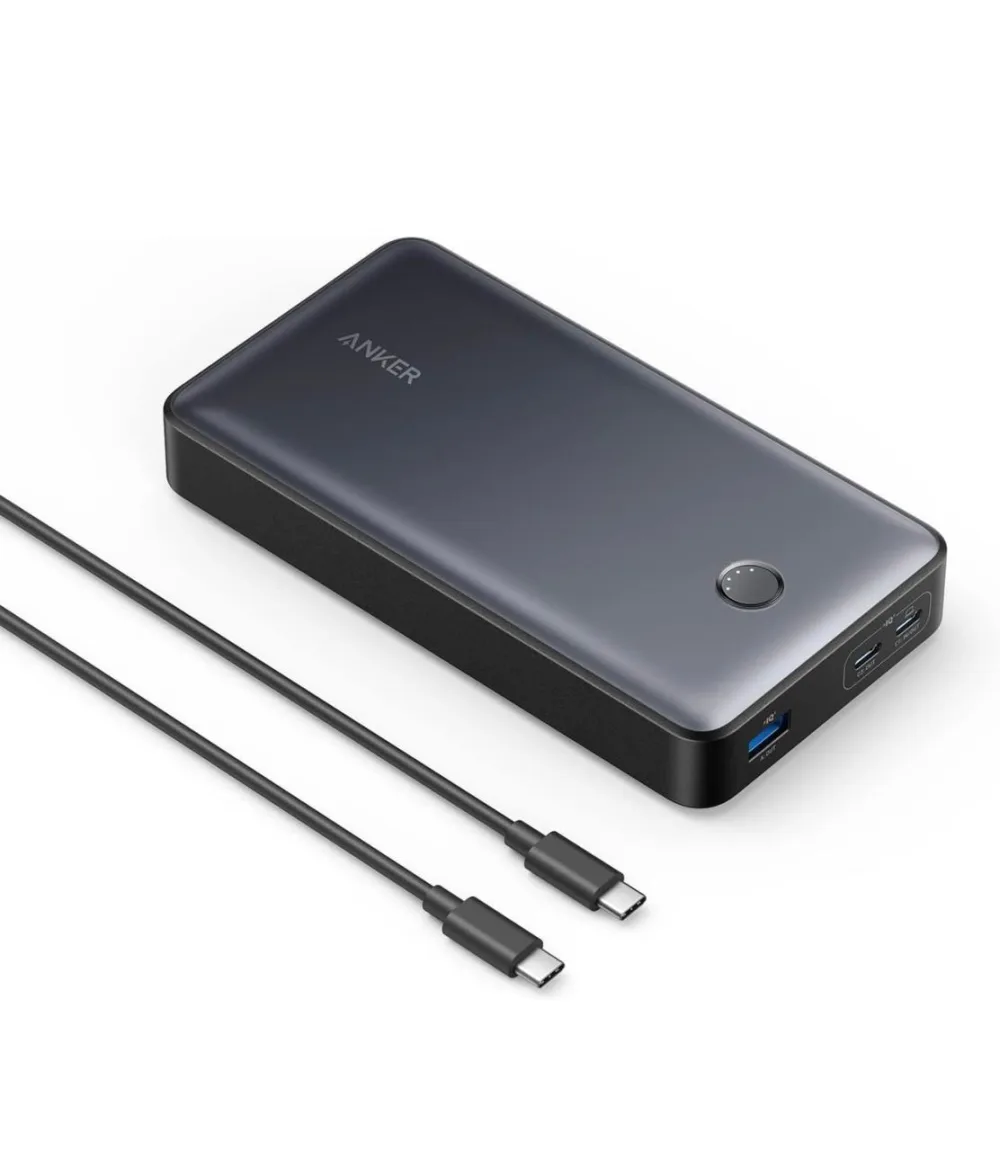 Anker 537 Power Bank (PowerCore 24K for Laptop) 65W Max Output and 30W Input with USB-C Fast-Charging, 24000mAh Works for iPhone, Samsung, MacBook, Dell, AirPods, and More