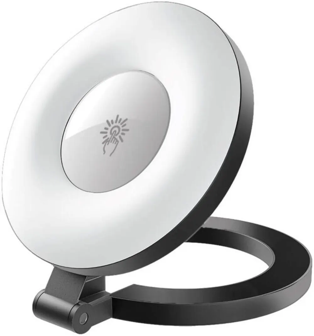 Promate Maghalo Ultra-Slim MagSafe Compatible Rechargeable LED Ring Light, Ultra Bright LED, MagSafe Compatible, 180° Flip,