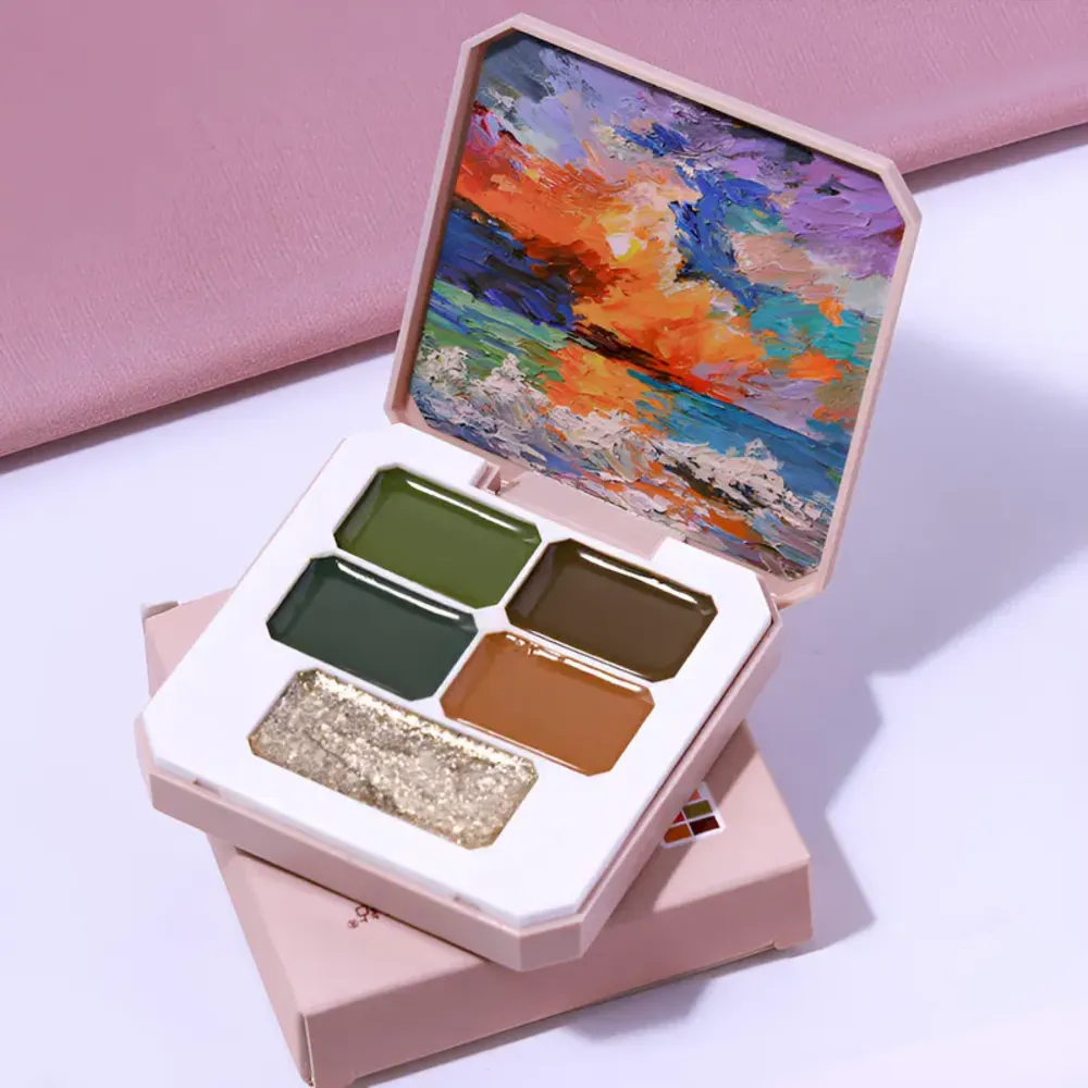 5 colors Nail gel palette + Free Brush