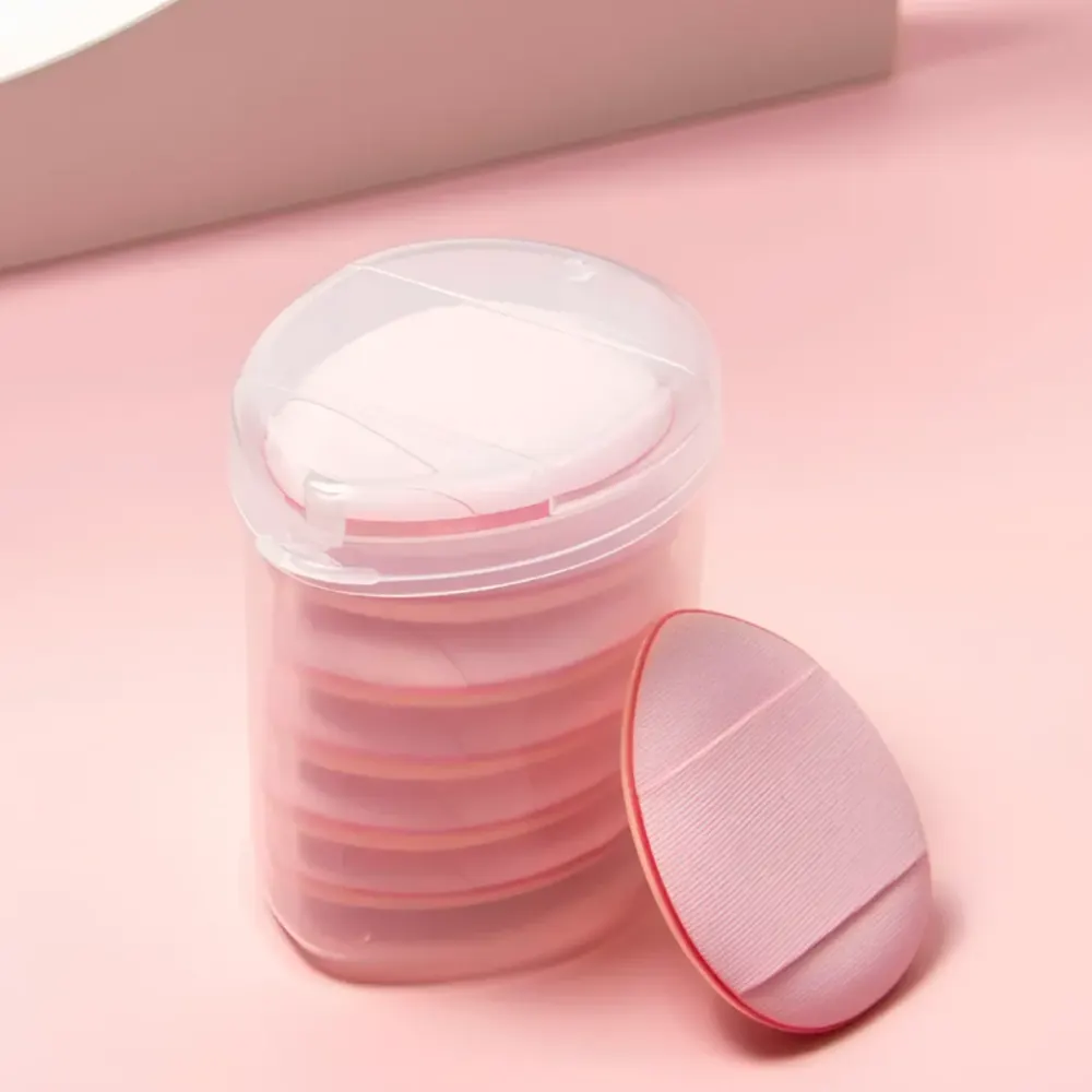 Pink Finger Cushion Puff - 7PCS