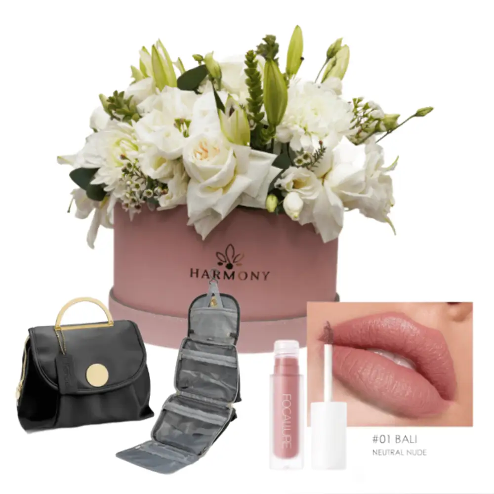 makeup and flower for her 21